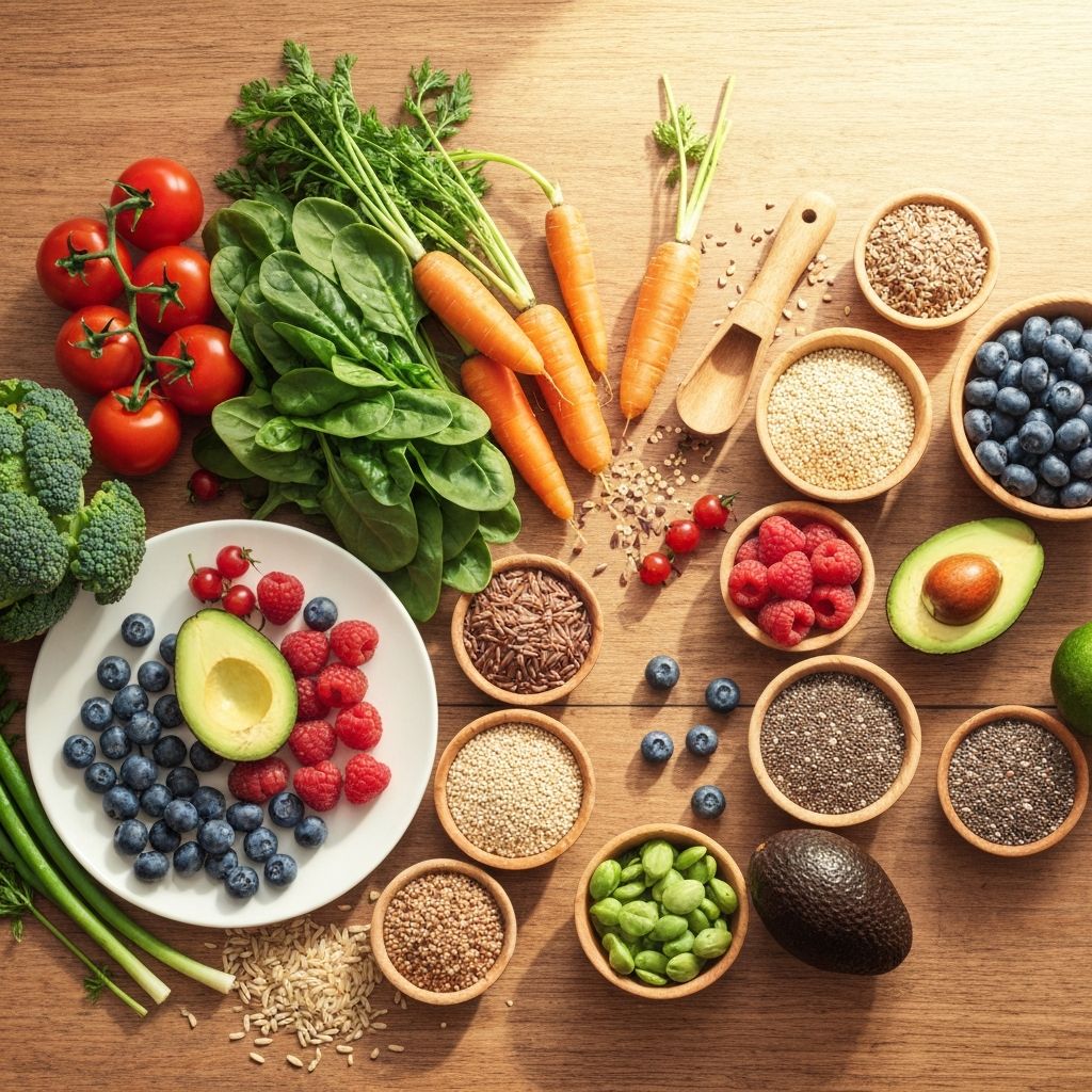 Frische Lebensmittel für ausgewogene Ernährung